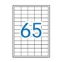 Pacote Apli com 6.500 etiquetas retangulares de 38x21,2mm - 100 folhas com 65 etiquetas cada - Adesivo permanente - Bordas retas