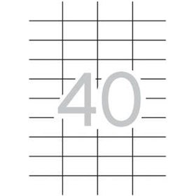 Pacote com 4.000 etiquetas retangulares Apli, 52,5 x 29,7 mm - 100 folhas com 40 etiquetas cada - Adesivo permanente - Bordas re