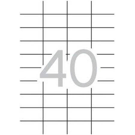 Pacote com 4.000 etiquetas retangulares Apli, 52,5 x 29,7 mm - 100 folhas com 40 etiquetas cada - Adesivo permanente - Bordas re