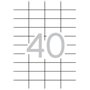 Pacote com 4.000 etiquetas retangulares Apli, 52,5 x 29,7 mm - 100 folhas com 40 etiquetas cada - Adesivo permanente - Bordas re