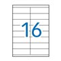 Pacote Apli com 1.600 etiquetas retangulares de 105x35mm - 100 folhas com 16 etiquetas cada - Adesivo permanente - Bordas retas 