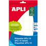 Pacote Apli com 200 etiquetas retangulares - Medidas: 22x32mm - 10 folhas com 20 etiquetas cada - Adesivo permanente - Cantos ar