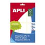 Pacote com 60 etiquetas Apli, 34 x 67 mm - Ideais para escrever - Adesivo permanente - Brancas
