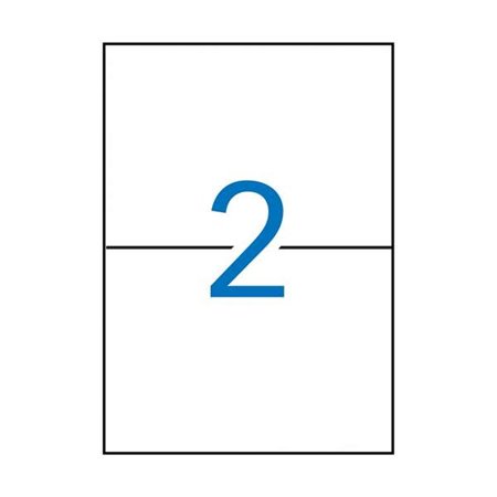 Pacote com 1.000 etiquetas retangulares Apli, 210x148mm - 500 folhas com 2 etiquetas cada - Adesivo permanente - Bordas retas - 