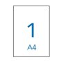Pacote com 500 etiquetas Apli, 210x297mm - 500 folhas por etiqueta - Adesivo permanente - Bordas retas - Brancas