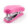 Grampeador compacto Novus Mini - Até 12 folhas - Grampeamento com abertura e fechamento - Inclui 320 grampos - Rosa