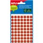 Pacote Apli Mini com 288 Etiquetas Redondas Ø 8mm - 3 Folhas com 96 Etiquetas - Adesivo Permanente - Vermelho
