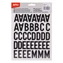 Letras Adesivas Apli - Maiúsculas - 30mm de Altura - Pretas - Pacote com 4 Folhas e 153 Letras