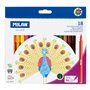 Kit Milan com 18 Marcadores - Tinta à Base de Água - Ponta Fina de 2mm - 154mm - Cores Sortidas
