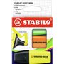 Kit com 3 Mini Marcadores Fluorescentes Stabilo Boss - Espessura da linha entre 2 e 5 mm - Tinta à base de água - Não seca - Cor
