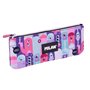 Estojo compacto Milan Aliens 2 - Fecho com zíper - 23x9x1,5cm - Rosa