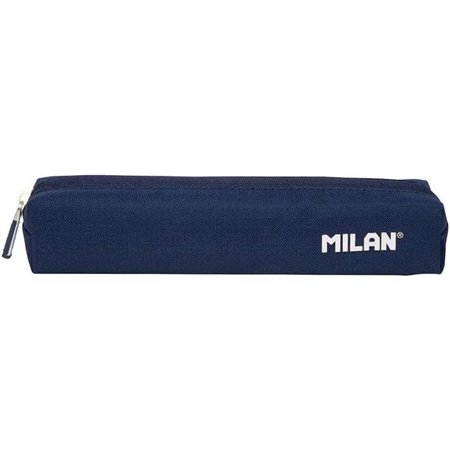 Estojo redondo pequeno Milan Série 1918 - Tecido resistente a rasgos - Medidas: 20,5 x 4,5 x 5 cm - Azul escuro