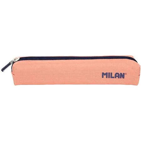 Estojo redondo pequeno Milan Série 1918 - Tecido resistente a rasgos - Medidas: 20,5 x 4,5 x 5 cm - Rosa