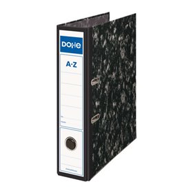 Pasta de Alavanca Dohe Archinovo com Capa Rado - Papelão - Formato Fólio - Lombada Larga - Protetores de Canto Metálicos - Preto