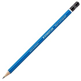 Lápis de grafite hexagonal Staedtler Mars Lumograph 100 - Mina 2H ultrarresistente de 2 mm - Madeira proveniente de florestas su