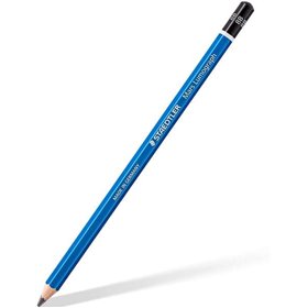 Lápis de grafite hexagonal Staedtler Mars Lumograph 100 - Mina 8B - Resistente à quebra - Madeira proveniente de florestas suste