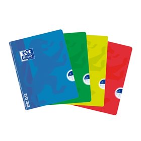Caderno Oxford School Classic Openflex A5 com Grampo - Capa de Plástico Resistente - 1 Linha com 2 Margens - 48 Folhas - Cores S