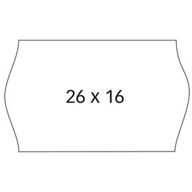 Kit Apli com 6 rolos de 1.000 etiquetas brancas para máquinas de etiquetagem de preços de 2 linhas - Tamanho 26x16mm - Adesivo p