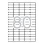 Pacote com 2.000 etiquetas Apli, 35,6 x 16,9 mm - 25 folhas com 80 etiquetas cada - Adesivo removível - Cantos arredondados - Ad