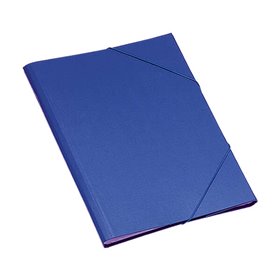 Pasta de Arquivo Dohe com 12 Compartimentos - Tamanho Fólio - Papelão Laminado - Fecho Elástico - Azul
