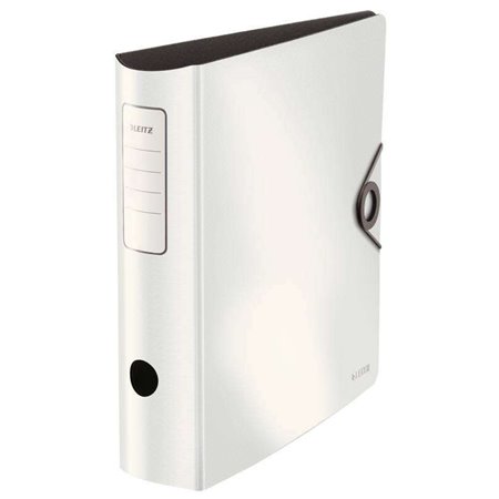 Pasta Leitz Active Solid Lever Arch para formato A4 - Lombada arredondada de 75 mm - Mecanismo de 180° - Fecho elástico - Branca