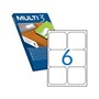 Pacote Multi3 com 600 etiquetas brancas com bordas arredondadas, tamanho 99,1 x 93,1 mm, com adesivo permanente para múltiplos u