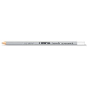 Lápis de cor hexagonal Staedtler Lumocolor 108 - Especial para superfícies lisas - Marcação opaca - Branco
