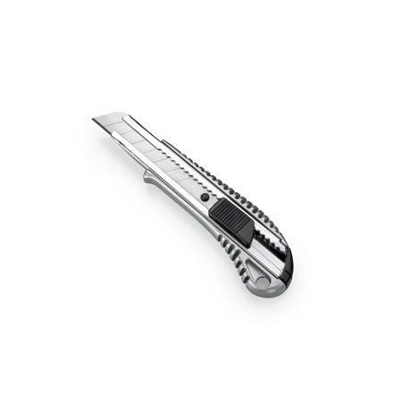Cortador profissional Dahle 10885 com lâmina de 18 mm - Corpo em metal - Mecanismo de travamento automático - Guia em metal