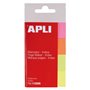 Pacote com 160 fichas adesivas de papel Apli, 50x20mm - 40 fichas por cor - Fáceis de destacar - Organize seus documentos - Core