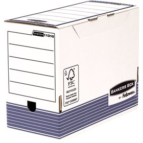 Caixas para Arquivo Fellowes Bankers Box, Pacote com 10 Unidades, Tamanho A4+, com Montagem Rápida - Dimensões Internas: 24,9 x 