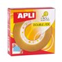 Fita adesiva dupla face Apli 15 mm x 10 m - Transparente