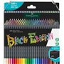 Faber-Castell Black Edition - Pacote com 100 Lápis de Cor - Mina Super Macia - Madeira Preta - Ideal para Desenhar em Papel Clar