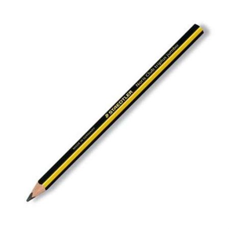 Lápis de grafite triangular jumbo Staedtler Noris 119 - Mina HB2 ultrarresistente de 4 mm - Madeira proveniente de florestas sus