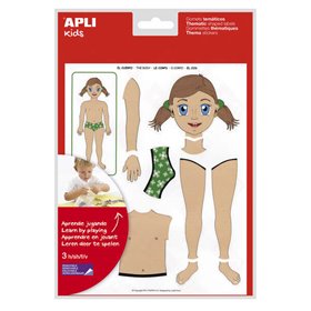 Adesivos Temáticos do Corpo Apli - 156 Adesivos - Desenvolvidos com Educadores - Ajudam a Identificar Partes do Corpo - Desenvol