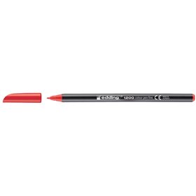 Marcador Edding 1200 - Ponta redonda - Espessura da linha entre 0,5 e 1 mm - Tinta à base de água - Vermelho