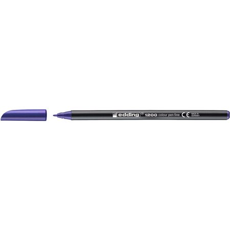 Marcador Edding 1200 - Ponta Redonda - Largura da Linha de 1mm - Tinta à Base de Água - Violeta