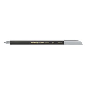 Marcador Edding 1200 - Ponta Redonda - Espessura da Linha de 1mm - Tinta à Base de Água - Prateado