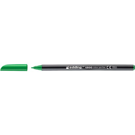 Marcador Edding 1200 - Ponta Redonda - Espessura da Linha de 1mm - Tinta à Base de Água - Verde Neon