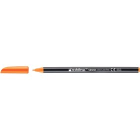 Marcador Edding 1200 - Ponta Redonda - Espessura da Linha de 1mm - Tinta à Base de Água - Laranja Neon
