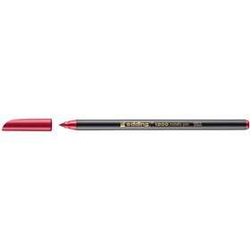 Marcador Edding 1200 - Ponta Redonda - Espessura da Linha de 1mm - Tinta à Base de Água - Vermelho Metálico
