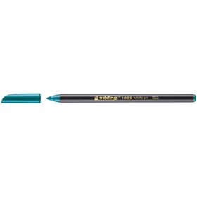 Marcador Edding 1200 - Ponta Redonda - Espessura da Linha de 1mm - Tinta à Base de Água - Verde Metálico