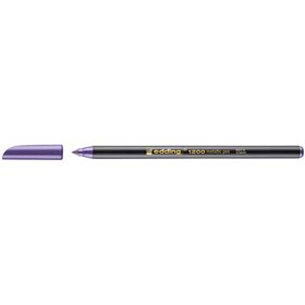 Marcador Edding 1200 - Ponta Redonda - Espessura da Linha de 1mm - Tinta à Base de Água - Violeta Metálico
