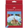 Conjunto de 36 lápis de cor hexagonais Faber-Castell Classic Colour - Resistentes à quebra - Cores sortidas