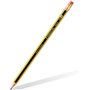 Lápis de grafite hexagonal Staedtler Noris 122 com borracha - Grafite HB - Resistente à quebra - Livre de PVC e látex