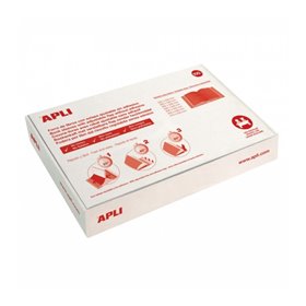 Caixa com 100 capas para livros Apli, 280 mm, PVC de 130 mícrons - Aba autoajustável - Envelopamento fácil em 3 etapas - Transpa