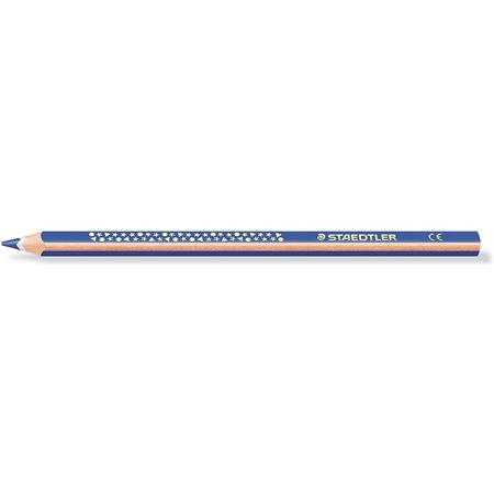 Lápis de cor triangular Staedtler Jumbo Noris 128 - Grafite de 4 mm - Resistente à quebra - Design ergonômico - Azul