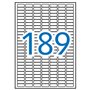Pacote Apli com 1.890 etiquetas retangulares de 25,4 x 10 mm - 10 folhas com 189 etiquetas cada - Adesivo permanente - Cantos ar