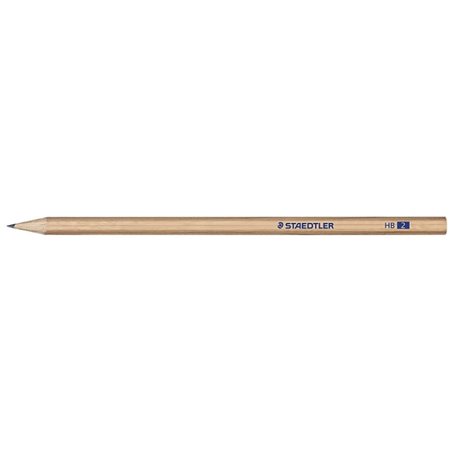 Lápis de grafite hexagonal Staedtler Noris Natural 130 HB - Madeira com certificação FSC - Corpo na cor natural da madeira