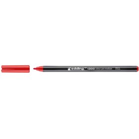 Marcador Edding 1300 - Ponta Redonda - Espessura da Linha de 2 mm - Tinta à Base de Água - Vermelho