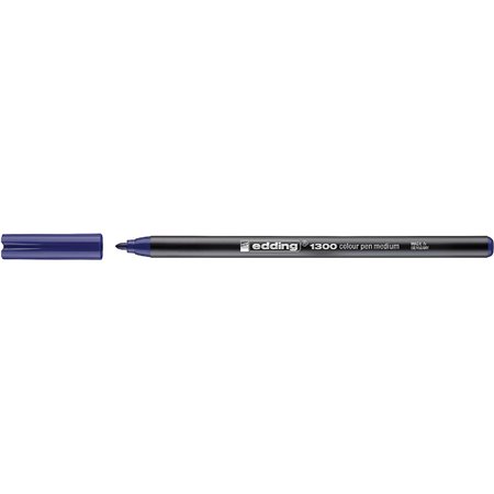 Marcador Edding 1300 - Ponta Redonda - Espessura da Linha de 2 mm - Tinta à Base de Água - Azul